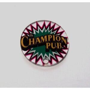 Champion Pub Pinball Machine Plastic Promo Key Chain Original NOS Game